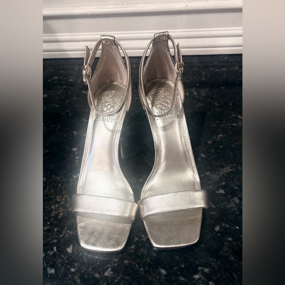 Vince Camuto Enella Evening Sandals in Brushed Gold.  New without tags.   Sz 7.5